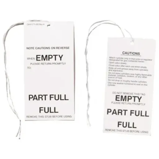 Ratermann Small Cylinder Status Tags-Preprinted, 100/Pk