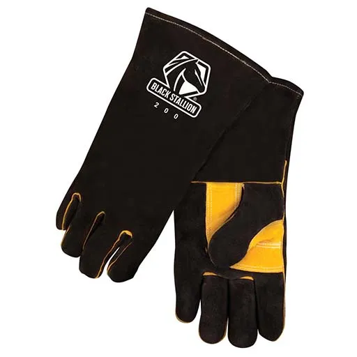 Black Stallion Side Stick Welding Glove – Large – Black | 200