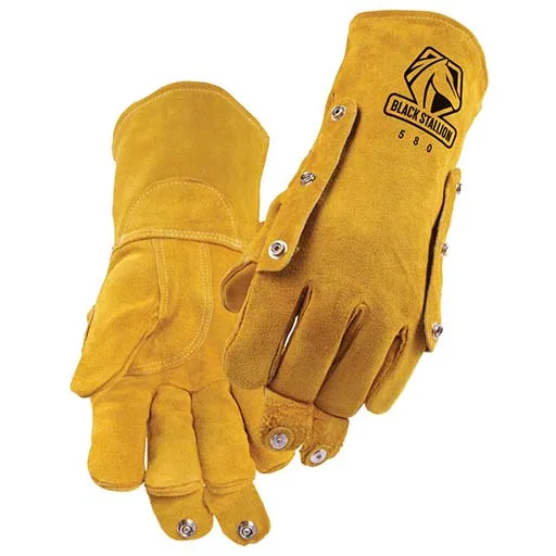 Black Stallion Snap-On Welding Glove – Large | 580