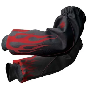Black Stallion Welding Sleeves – 19 in – Black – Red | 60-8019