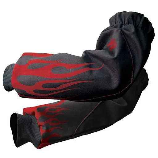 Black Stallion Welding Sleeves – 19 in – Black – Red | 60-8019