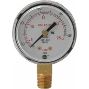 Smith Equipment Co. GAUGE 2 STEEL 50CFH 1/4NPT BLK | GA136-03