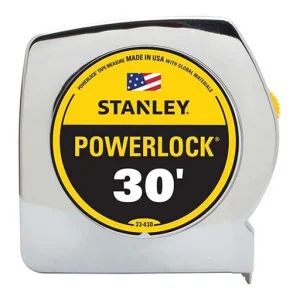 Stanley PowerLock Measure Tape – 30 ft – 1/16 in – 1 in | 33-430