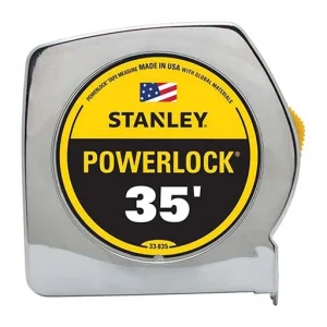 Stanley PowerLock Measure Tape – 35 ft – 1/16 in – 1 in | 33-835