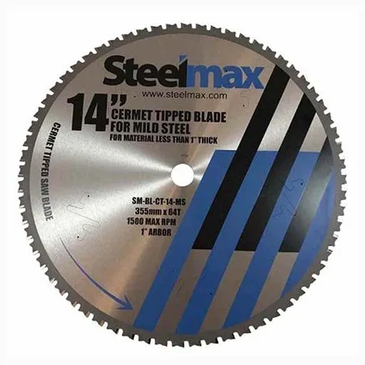 Steelmax Cermet Tipped Circular Saw Blade – 14 in – 64 | SM-BL-CT-14-MS