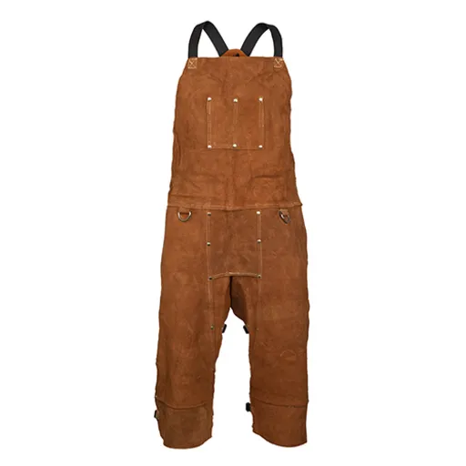Tillman 3843 Premium Side Split Cowhide Split Leg Bib Apron, Dark Brown | 3843