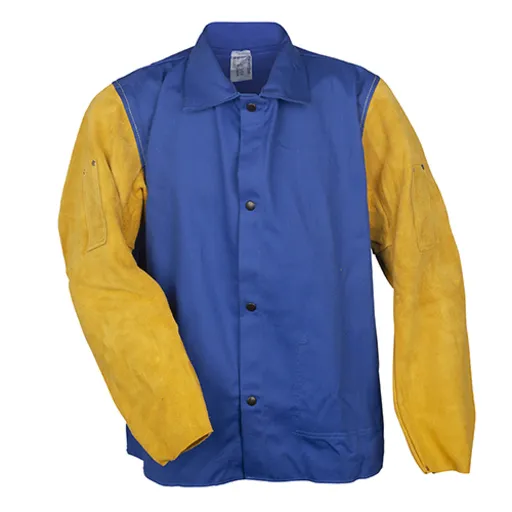 Tillman 9230 Fire Resistant FR7A Cotton Welding Jacket, Cowhide Sleeves, Small | 9230S