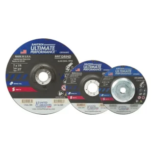 United Abrasives Saitech UP Grinding Wheel, Type 27, 7″ x 1/4″ x 5/8″-11 | 20089