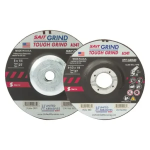 United Abrasives A24T Tough Grind Wheel, Type 27, 7″ x 1/4″ x 5/8″-11 | 20185