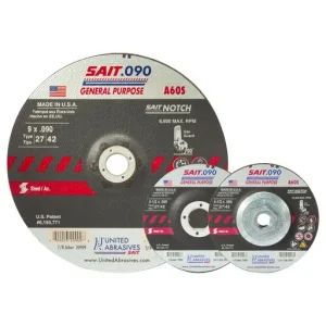 United Abrasives A60S General Purpose Cutting Wheel, 9″ x 0.090″ x 5/8″-11 | 20919