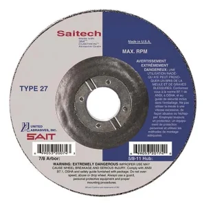 SAIT Saitech Ultimate Performance Depressed Center Wheel – 7 in – 3/32 in – 8500 RPM