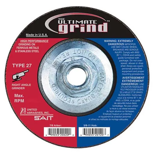 UA – SAIT THE ULTIMATE GRIND Depressed Center Wheel – 4-1/2 in | 22514