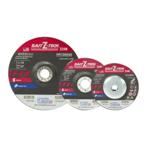 United Abrasives Sait Z-Tech Z24R HP Grinding Wheel, T27, 7″ x 1/4″ x 5/8″-11 | 22614