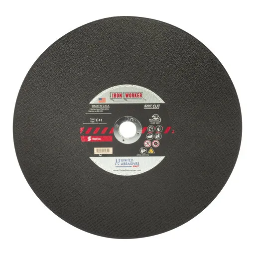 United Abrasives Iron Worker General Purpose Chop Saw Wheel 16″ x 3/32″ x 1″ | 24011