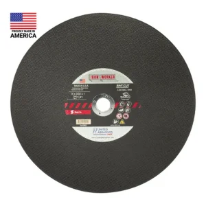 United Abrasives Iron Worker General Purpose Chop Saw Wheel 14″ x 3/32″ x 1″ | 24051