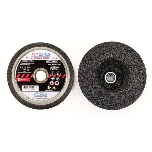 United Abrasives A16 General Purpose Cup Stone, T11, 2″ x 4″ x 3″ x 5/8″-11 | 26000