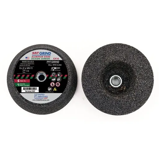 United Abrasives CA16 Combination Cup Stones, Type 11, 2″ x 4″ x 5/8″-11 | 26002