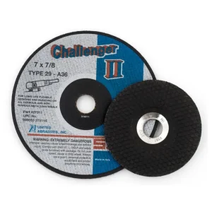 United Abrasives Challenger II T29 Grinding Wheel, 4-1/2″ x 1/8″ x 7/8″, 60G | 27501