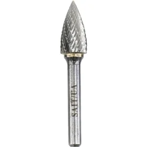 United Abrasives Double Cut Carbide Burs, SG5, 1/2″ x 1″ x 2-3/4″ x 1/4″ | 45032