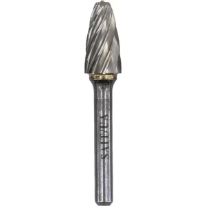 United Abrasives Single Cut NF Carbide Burs, SF5NF, 1/2″ x 1″ x 2-3/4″ x 1/4″ | 45054