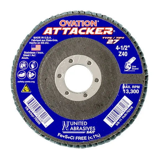 SAIT – Ovation Attacker Flap Disc – 5 in – Medium – 60 | 76228