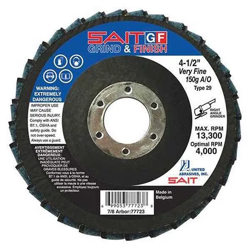 SAIT Flap Disc – Very Fine – 150 – Aluminum Oxide | 77723