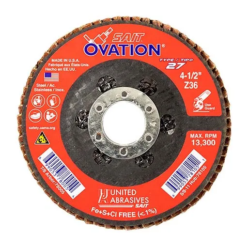 SAIT – Ovation Flap Disc – Extra Coarse – Z36 – Threaded Hole | 78135