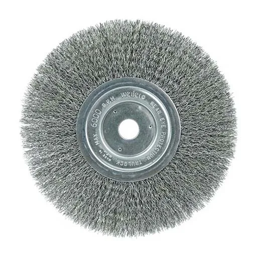 Weiler Wire Wheel – Crimped – 8 in – 3/4 in – 0.014 in – Steel | 01178