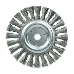 Weiler Wire Wheel – Knot-Twisted – 6 in – 5/8-1/2 – 0.014 in – Steel | 08085