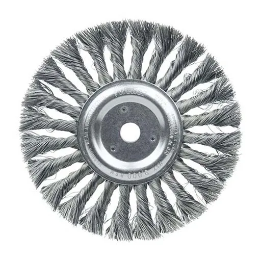 Weiler Wire Wheel – Knot-Twisted – 7 in – 5/8 in – 0.014 in – Steel | 08835