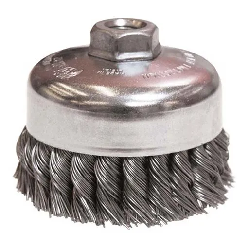 Tiger Single Row Knot Wire Cup Brush – 4 in – 0.014 in – 1-1/4 in | 12306
