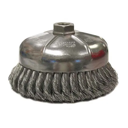 Tiger Single Row Knot Wire Cup Brush – 6 in – 0.014 in – 1-3/8 in | 12356