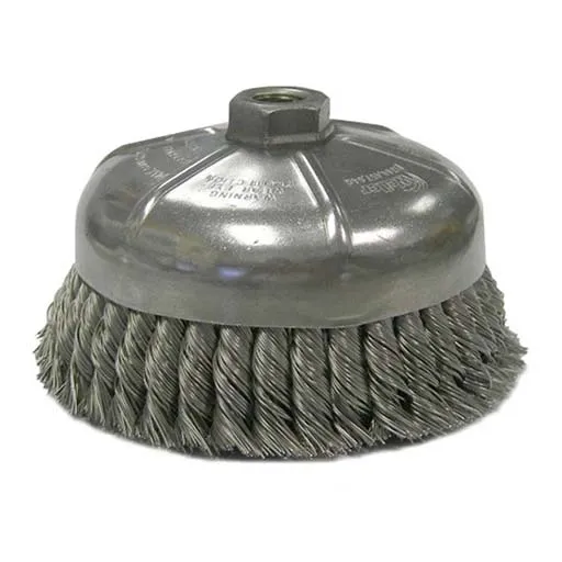 Tiger Single Row Knot Wire Cup Brush – 6 in – 0.023 in – 1-3/8 in | 12376