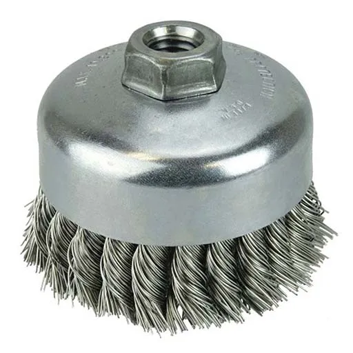 Tiger Single Row Knot Wire Cup Brush – 4 in – 0.014 in – 1-1/4 in | 12406