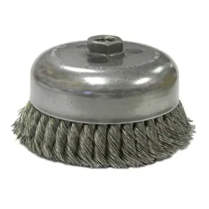 Tiger Double Row Knot Wire Cup Brush – Knotted – 6 in – 0.023 | 12556