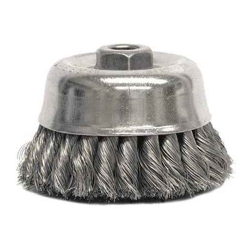 Tiger Double Row Knot Wire Cup Brush – Knotted – 4 in – 0.02 | 12766