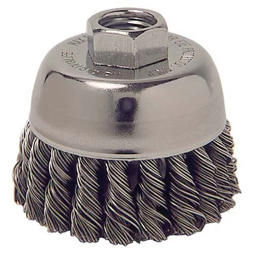 Tiger Single Row Knot Wire Cup Brush – 2-3/4 in – 0.014 in – 1 in | 13025