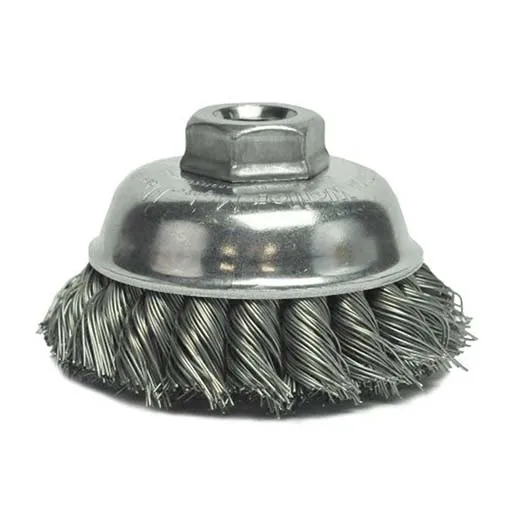 Tiger Single Row Knot Wire Cup Brush – 3-1/2 in – 0.023 in – 7/8 in | 13156