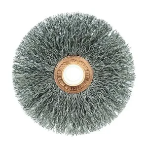 Weiler Wire Wheel – Crimped – 3 in – 3/8 in – 0.0118 in – Steel | 15563