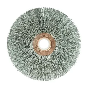 Weiler Wire Wheel – Crimped – 3 in – 3/8 in – 0.014 in – Stainless Steel | 16973