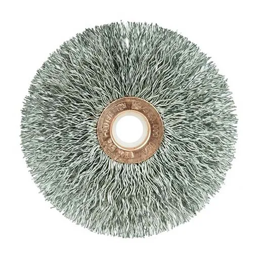 Weiler Wire Wheel – Crimped – 3 in – 3/8 in – 0.014 in – Stainless Steel | 16973