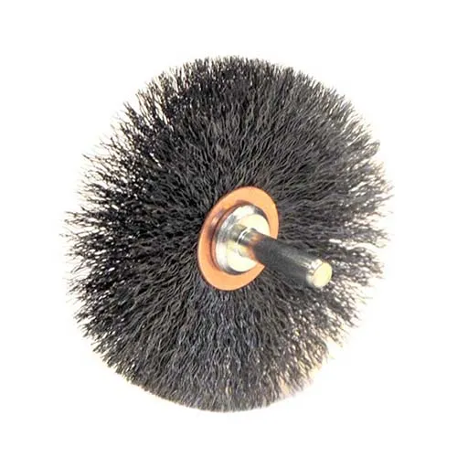 Weiler Wire Wheel – Crimped – 3 in – 1/4 in – 0.008 in – Steel | 17615