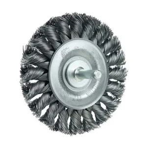 Weiler Wire Wheel – Knotted – 3-1/4 in – 1/4 in – 0.02 in – Steel | 17682