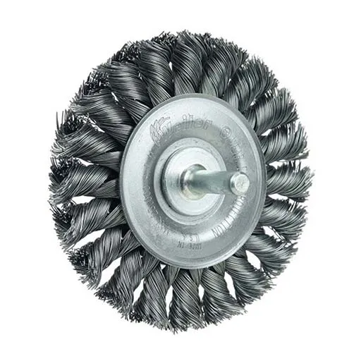 Weiler Wire Wheel – Knotted – 3-1/4 in – 1/4 in – 0.02 in – Steel | 17682