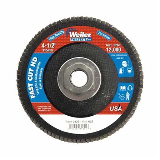 Vortec Pro Wolverine Flap Disc – 4-1/2 in – 5/8-11 in – Medium – 60 | 31391