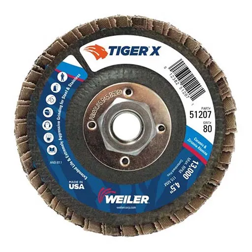 Tiger X Flap Disc – Medium – 4-1/2 in – 80 | 51207