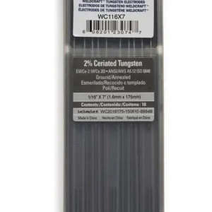 Weldcraft TUNGSTEN 2% CERIATED 1/16 X 7 | WC116X7