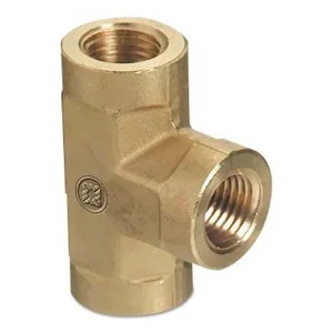 Western Brass Pipe Tee – 1/4 in – 3-Way Female – 3000 psi | BFT-4HP