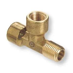 Western Brass Pipe Tee – 1/4 in – Female to Male – 1000 psi – 4LP | BST-4LP