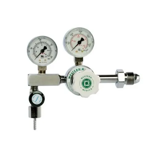 Western Gas Regulator – 3000 psi – 50 psi – CGA-540 – 1/8 in Needle Valve Hose Barb – 100 scfh